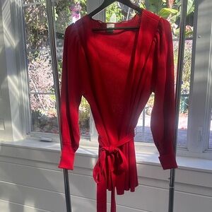 Cabi red wrap cardigan